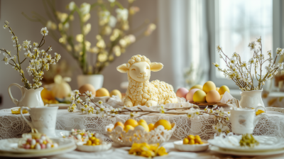Easter Lamb Butter Sculpture