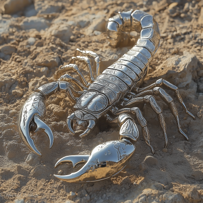Gothic Sterling Silver Scorpion Ornament