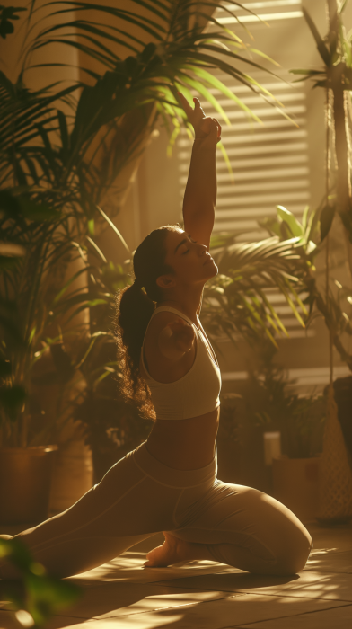 Peaceful Stretching Athlete