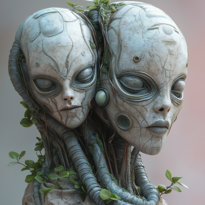 Surreal Alien Sculpture