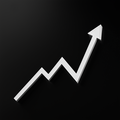 3D Growth Line Chart