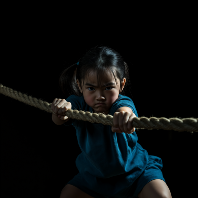 Determined Young Girl