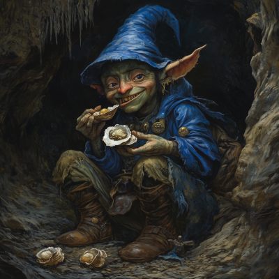 Goblin Wizard Feasting