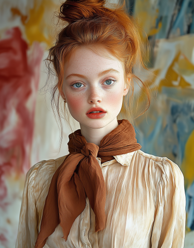 Beautiful Ginger Girl Portrait