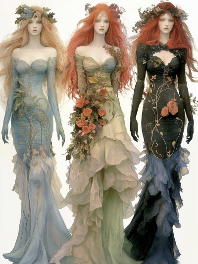 Three Women in Brian Froud Style