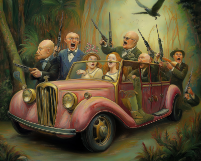 Whimsical Car Adventure