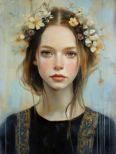 Ethereal Portrait of a Young Woman