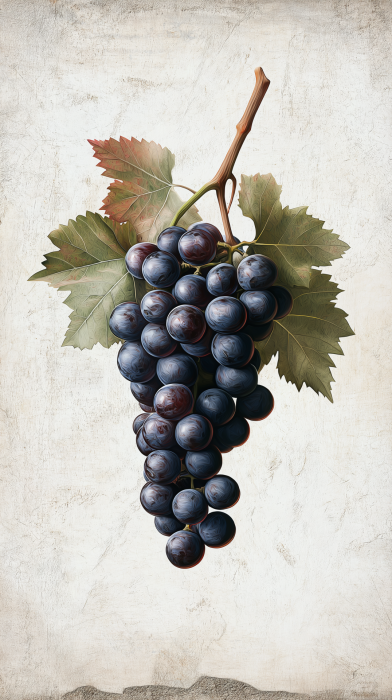 Pinot Noir Grapes on the Vine