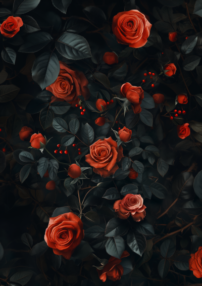 Gothic Floral Wallpaper