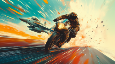 Soldier Racing a Jet