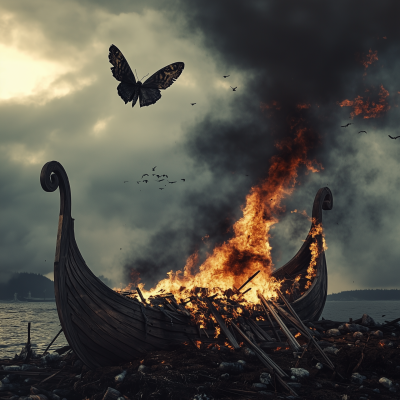 Viking Funeral Scene
