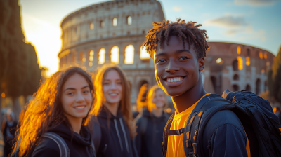 Students at the Colosseum