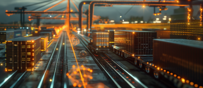 Modern Supply Chain Logistics Diagram
