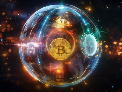 Surreal Crystal Orb in Space