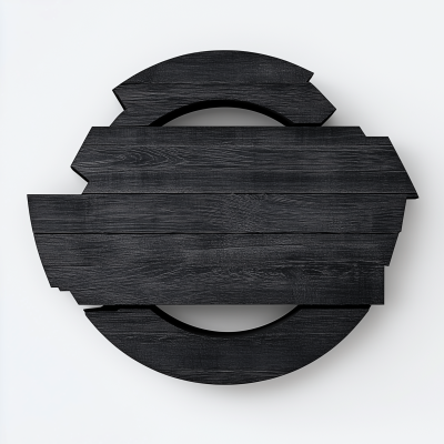 Funky Broken Wooden Shape Logo