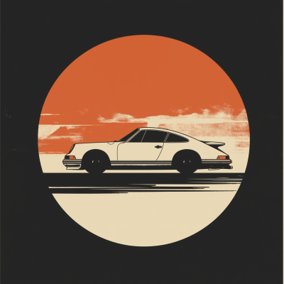 Abstract Porsche 911 Inspired Logo