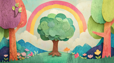 Small tree with green canopy