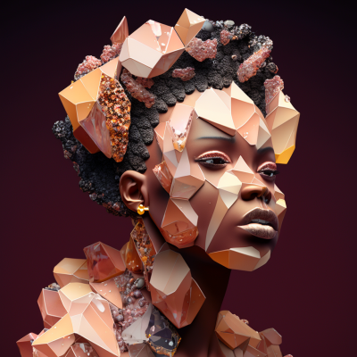 Crystal Face Portrait