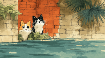 Cats at the Beach