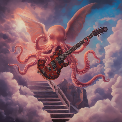 Angelic Octopus Rocking Out
