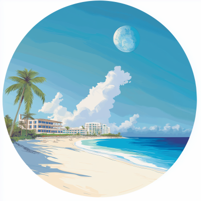 Stylized Playa del Carmen