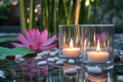 Relaxing Candle Setup