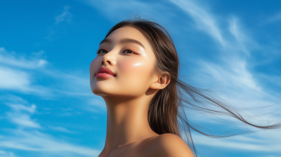 Asian Female Model in Nature