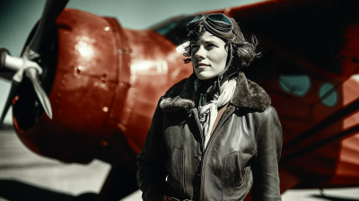 Amelia Earhart with Lockheed Vega