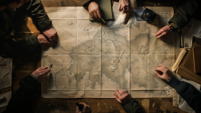 Vintage Military Map