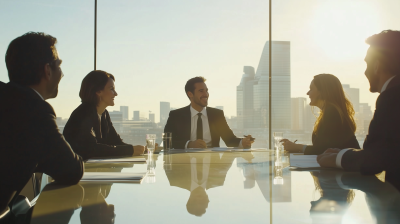 Diverse Team Meeting in Modern Office
