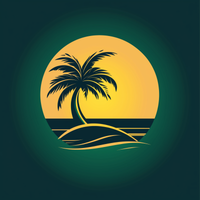 Bold Palm Tree Logo