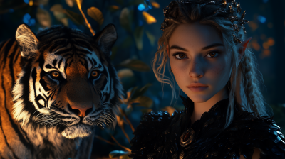 Enchanted Elf and Tiger