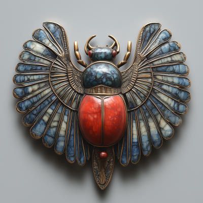 Symmetrical Scarab Brooch