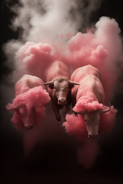 The Running of the Cotton Candy Bulls