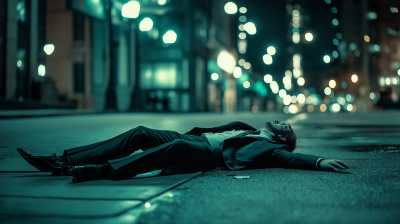 Man in Suit on Pavement
