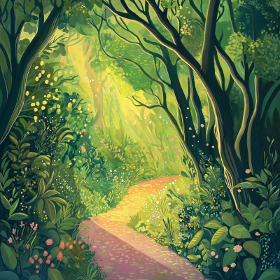 Lush Forest Path