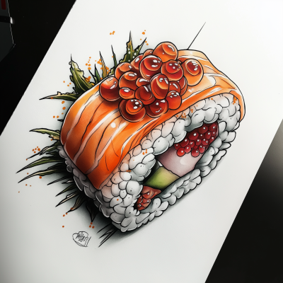 Sushi Tattoo Design
