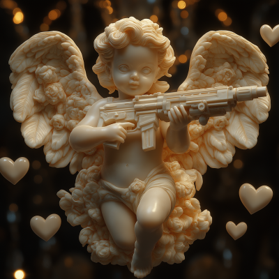 Cherub with Machine Gun