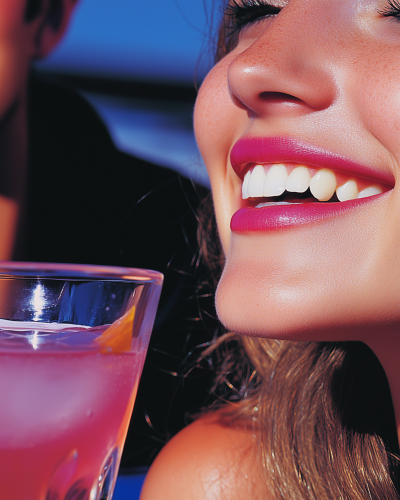 Smiling Over Cocktails