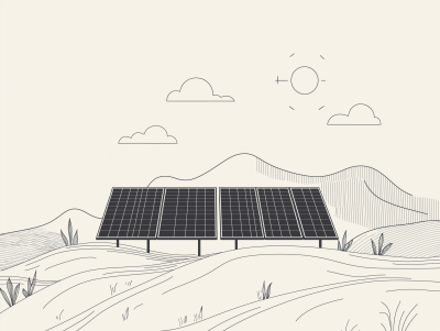 Stylized Solar Panel Illustration