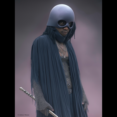 Masked Character Illustration