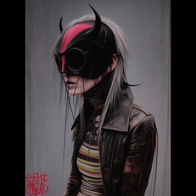 Masked Character Illustration