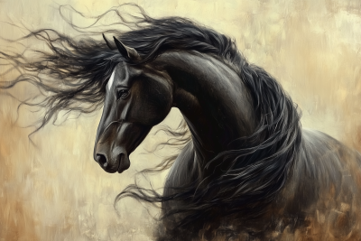 Majestic Friesian Horse