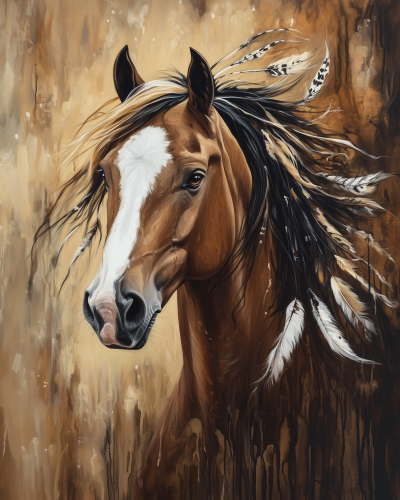 Chestnut Warrior Horse