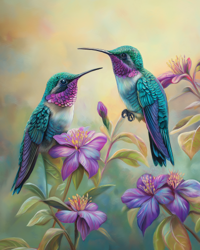 Vibrant Hummingbirds