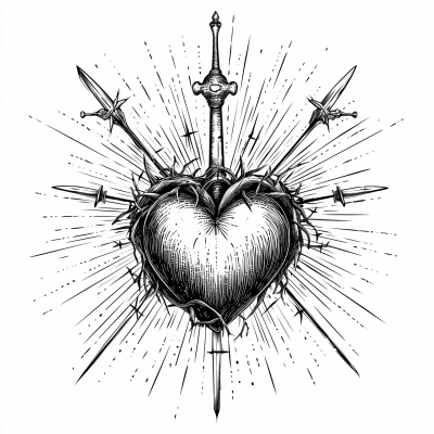 Sacred Heart Illustration