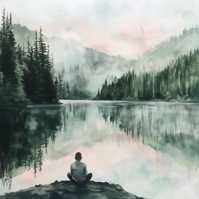 Mountain Lake Reflection