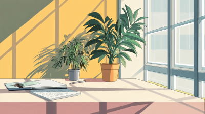 Cozy Office Illustration