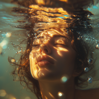 Woman Swimming to the Surface