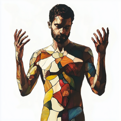 Stained Glass Figure